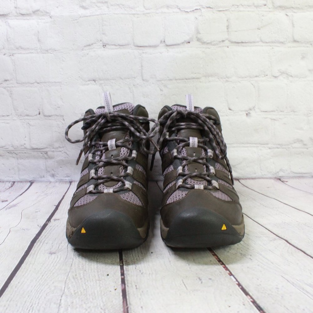 Keen Dry Mid Waterproof Brown Leather Mesh Hiking Boots Size 9.5 - Picture 4 of 9
